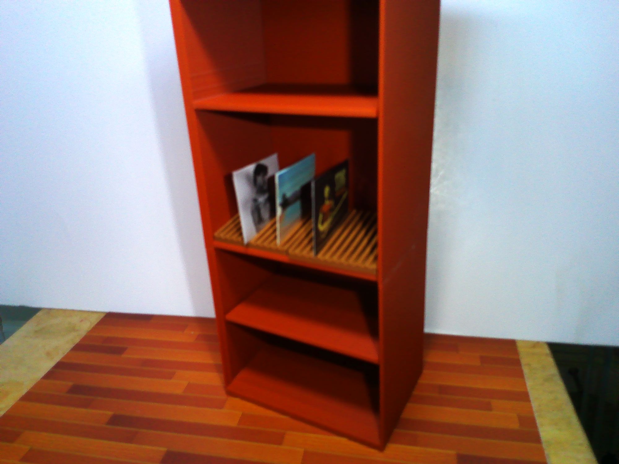Side view with record holder